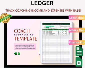 Plantilla de contabilidad para entrenadores en Excel y Google Sheets / Ingresos, gastos y contabilidad para pequeñas empresas
