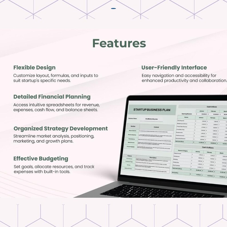 Startup Business Plan Template | Excel & Google Sheets Financial and ...