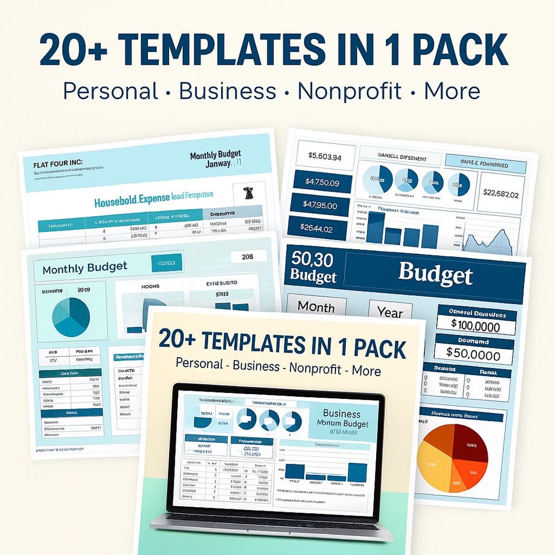 Ultimate Budget Template Bundle | 20+ Excel & Google Sheets Finance and ...