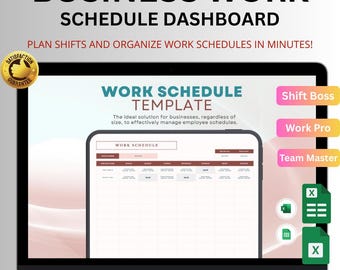 Werkschemasjabloon Excel en Google Spreadsheets: wekelijkse personeelsplanner en ploegendienst