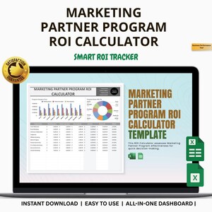Marketing ROI Calculator Template Excel & Google Sheets: Track Partner Program Returns