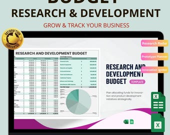 R&D Budget Vorlage: Excel und Google Sheets (Digitaler Download)