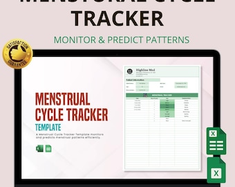 Menstruele cyclustracker Excel en Google Spreadsheets: menstruatie, symptomen en vruchtbaarheid bijhouden