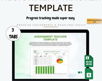 Assignment Tracker Template: Excel & Google Sheets Project Planner