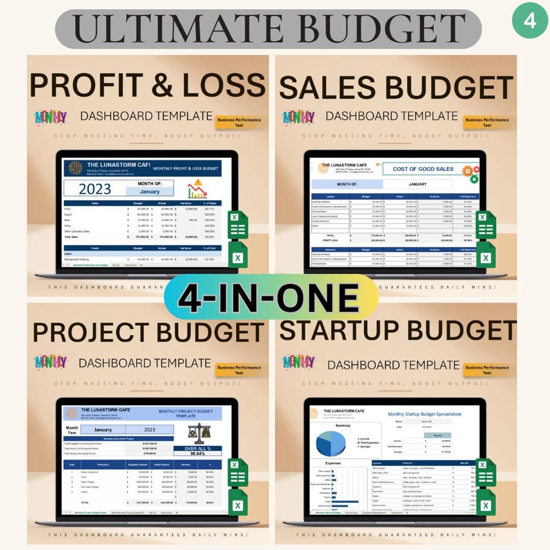 Ultimate Business Budget Template Excel: Finance Planner & Tracker - Etsy