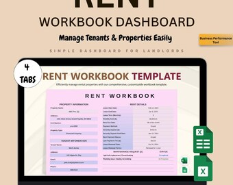 Rental Income Tracker: Excel & Google Sheets Spreadsheet (Digital Download)