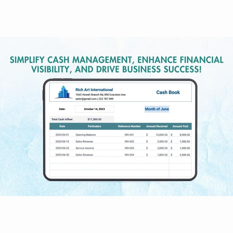 Cash Book Template Excel & Google Sheets | Debit, Credit and Small ...