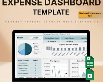 Seguimiento de gastos mensuales: Panel de presupuesto para Excel y Hojas de cálculo de Google