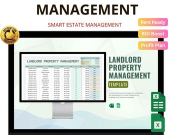 Modèle de gestion de propriété pour le propriétaire, feuilles Excel et Google : suivez facilement le loyer, les locataires et les dépenses