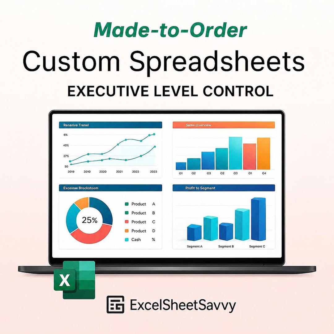 Custom Spreadsheet Template Excel & Google Sheets | Made-to-order ...