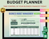 Business Budget Management Template Excel & Google Sheets | Yearly Planner and Expense Tracker