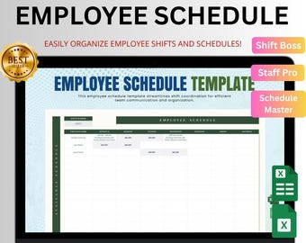 Employee Schedule Template Excel & Google Sheets: Shift Planning and Staff Management
