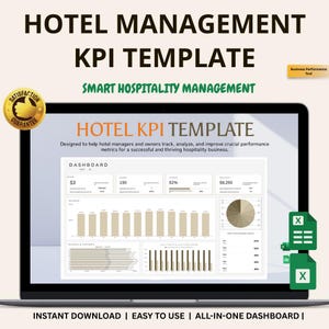 Plantilla de KPI de hotel para Excel y Hojas de Cálculo de Google: Realice un seguimiento del rendimiento, los ingresos y la ocupación fácilmente