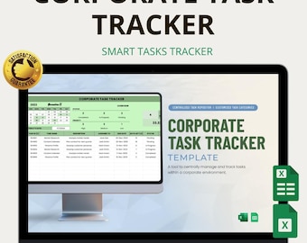 Sjabloon Corporate Task Tracker Excel en Google Spreadsheets: teamprojecten en deadlines beheren