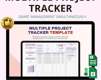 Multiple Project Tracker Excel en Google Spreadsheets: taken, deadlines en teamvoortgang beheren