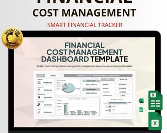 Dashboard di gestione dei costi finanziari Excel e Fogli Google: monitora le spese e controlla la spesa aziendale