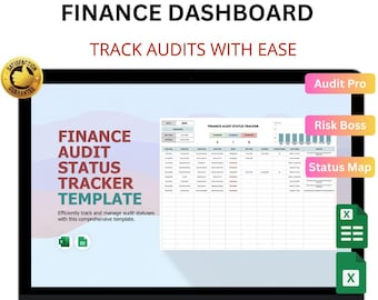 Mall för finansiell revisionsuppföljning i Excel och Google Sheets | Rapportering om efterlevnad, risk och status för verksamheten