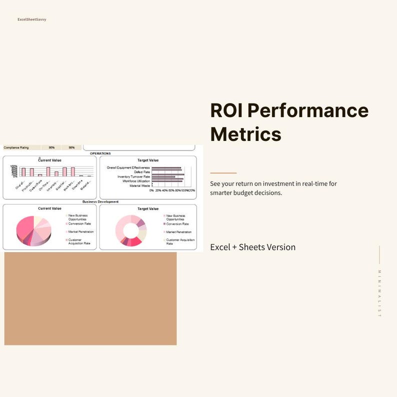 Business KPI Dashboard: Excel & Google Sheets Management Tracker - Etsy
