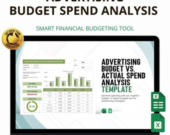 Plantilla de Excel y Hojas de Cálculo de Presupuesto Publicitario vs. Gasto Real: Seguimiento de Costos y ROI de Publicidad