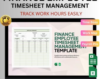 Mitarbeiter Timesheet Vorlage Excel & Google Sheets | Arbeitszeit-Tracker, Gehaltsabrechnung und Personaleinsatz