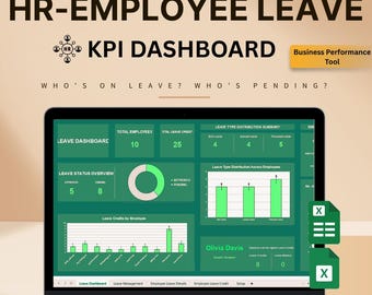 Employee Leave Tracker Dashboard: Excel & Google Sheets HR System