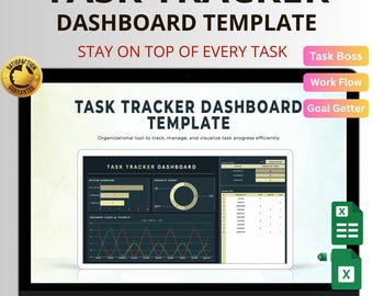 Task Tracker Dashboard Excel & Google Sheets: Organize Tasks and Boost Productivity