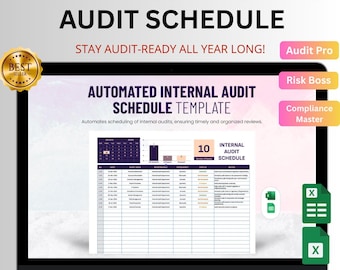 Modèle de calendrier d'audit interne automatisé Feuilles Excel et Google : suivez la conformité et les contrôles