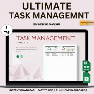 Task Management Template: Excel & Google Sheets, Employee Tracking