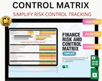 Risk and Control Matrix Template | Finance, Audit (Excel & Google Sheets)