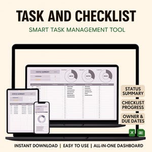 タスクとチェックリストのテンプレート Excel、Google スプレッドシート: タスク、プロジェクト、ToDo リストを整理