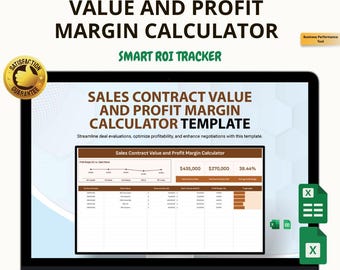 Calculadora de valor de contrato de venta y margen de beneficio en Excel y Hojas de cálculo de Google: Seguimiento de acuerdos y ganancias