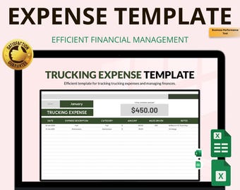 Trucking Expense Template Excel & Google Sheets: Track Fleet Costs, Fuel and Business Profits