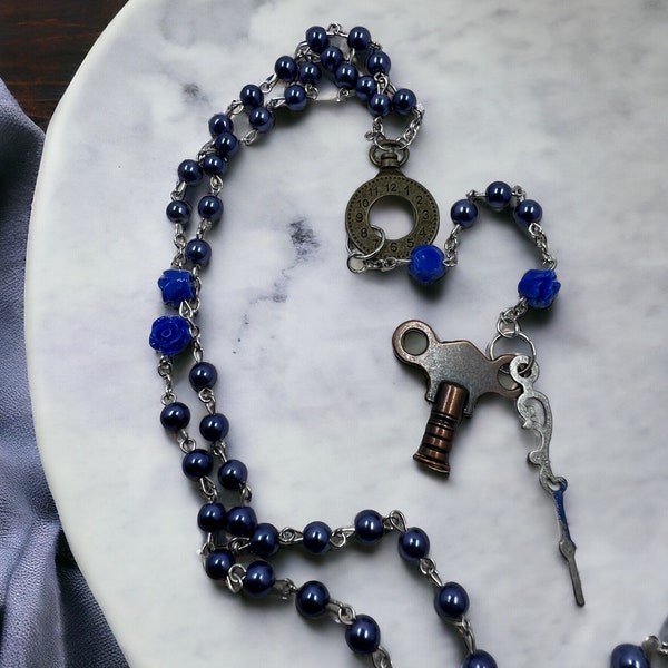 Time Lord Unholy Rosary, Goth Necklace, Witchy, Prayer Beads, Witch’s Rosary