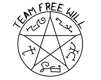 Team Free Will Devil's Trap - Vinyl Decal Sticker