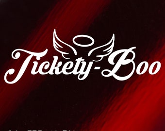 Tickety-Boo Good Omens inspired Vinyl Sticker Decal