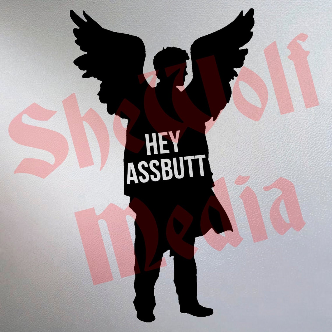 MYOSPARK „Hey Assbutt“ Spiegel – Kompakter Make-up-Spiegel Inspiriert Von Castiel, Geschenk Für Supernatural-Fans