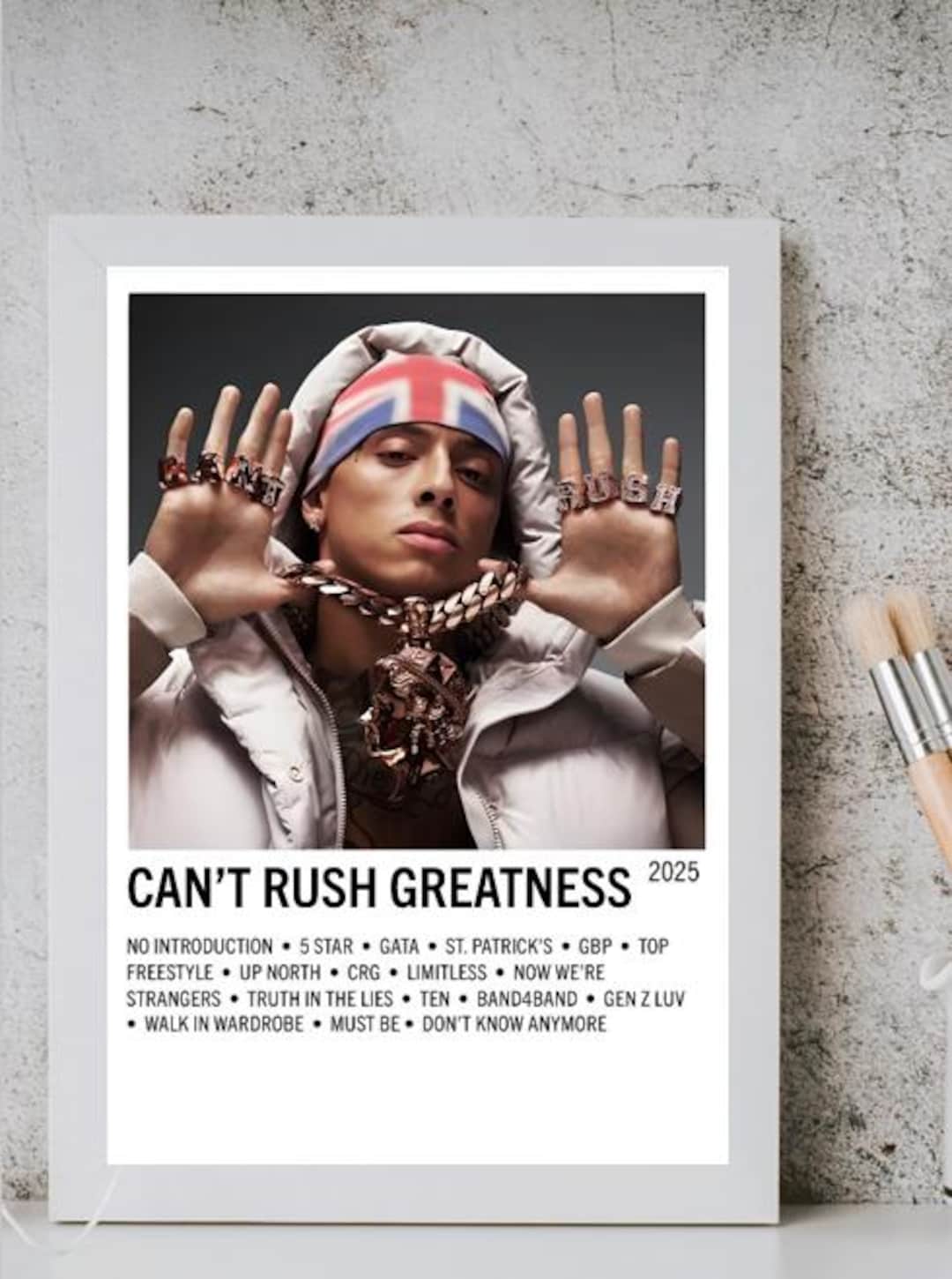 Central Cee 'can't Rush Greatness' Album Art Mini Print (digital