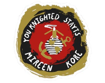 NUEVO diseño: pegatinas troqueladas con diseño humorístico del Cuerpo de Marines / Calcomanías de vinilo del USMC
