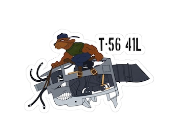 T-56 Engine & Bulldog - 41L Shop_MCAS El Toro Memory Sticker | Kiss-Cut Sticker