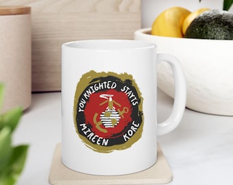 USMC Mug | Ceramic Coffee Cup, White Background