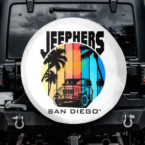 JeepHers Club Spare Tire Cover, No Camera Hole, For Jeep, For Bronco, For FJ Cruiser, For Camper, For RV, For SUV, For Club