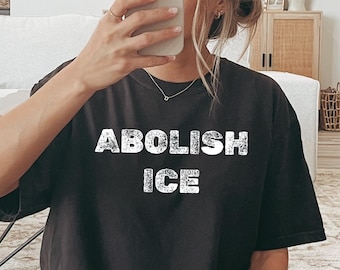 Camisetas Comfort Colors® Abolish Ice, camisetas ICE fuera de Portland, camisetas anti Trump, camisetas de protesta anti MAGA, camisetas F*ck ICE