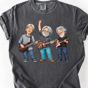 Grateful Dead Band Members Shirt, Bob Weir Jerry Garcia Phil Lesh Tribute Comfort Colors Tee, Classic Rock Jam Band Long Sleeve