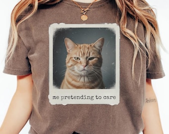 Vintage Cat Meme Comfort Colors Shirt, Gen Z Joke Tee, Stupid Brainrot Gift, Cat Lover Sweatshirt, Funny Kitty T-shirt, Cool Cat Shirt