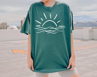 Comfort Colors® Sun T-Shirt, Sunshine Summer Tee, Positive Vibes Shirt for Women, Beach Shirt Gift Idea, Cute Summer Shirts for Her