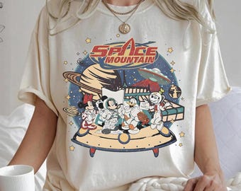 Retro 90s Space Mountain Shirt, Vintage Disney Space Ride Comfort Colors Tee, Mickey Minnie Astronaut Long Sleeve, Disney Park T-Shirt