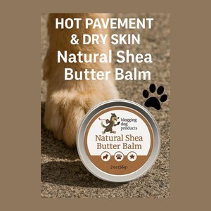 Dog Paw Balm for Hot Pavement - Natural Shea Butter Balm for Cracked Paws, Nose and Elbows - Paw Moisturizer & Protection - 2 oz Tin