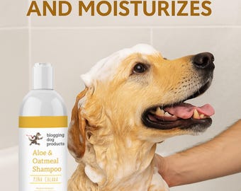Aloe & Oatmeal Dog Shampoo for Itchy Skin, Hypoallergenic Pet Wash, Moisturizing Dog Shampoo Sensitive Skin, Tropical Piña Colada Scent