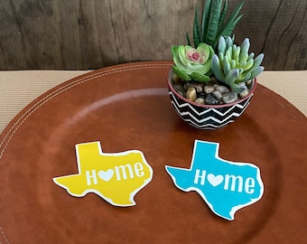 Home with heart Texas vinyl decal