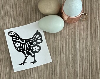 Day of the Dead chicken vinyl decal